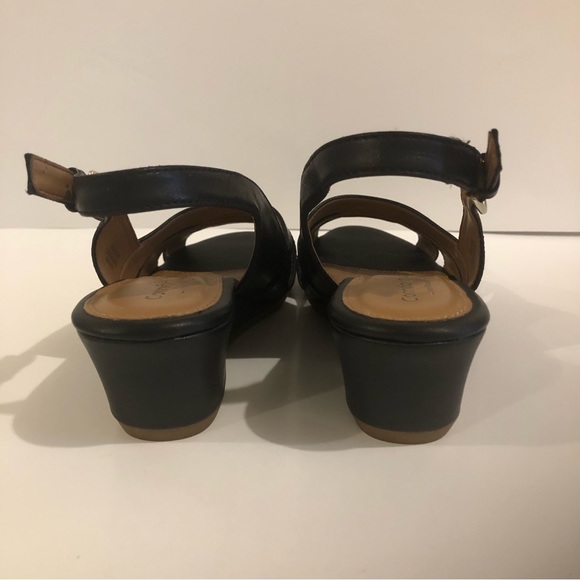 Comfortiva Black Wedge Strap Sandal NWOT - Picture 5 of 14